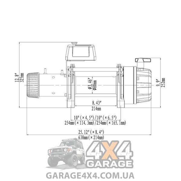 Влагозащищенная лебедка 12V Runva EWB 18000lbs (Стальной трос) EWB18000U фото