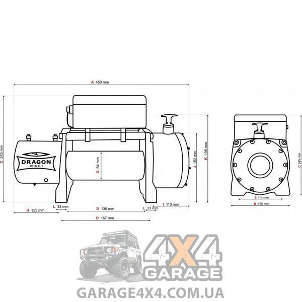 Лебідка на позашляховик 12 Вольт Dragon Winch Maverick 8000HD DWM8000HD фото