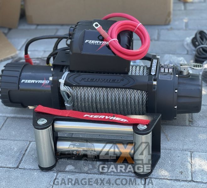 Лебедка для внедорожника FieryRed 13000 (Стальной трос / 5900 кг / 12 Вольт) FR13000 фото