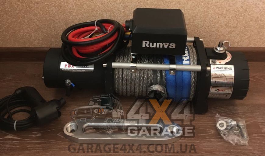 Лебідка автомобільна 12V Runva EWX 9500lbs (Синтетичний трос) EWX9500SSR фото