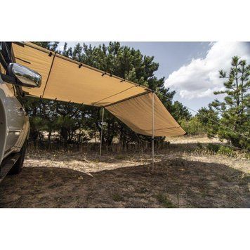 Автомобильная маркиза (тент) 2,5х2,5м с боковой стенкой и LED подсветкой AD2403.1 фото