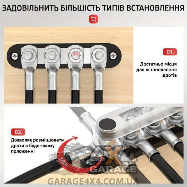 Силовая распределительная колодка 150А М8х4 (комплект) MP150-4 фото