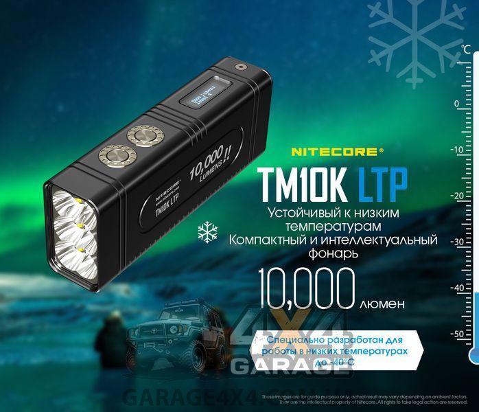 Ліхтар Nitecore TM10K LTP з OLED-дисплеєм (Cree XHP35 HD, 10000 люменів, 5 режимів, USB Type-C) 6-1335_ltp фото