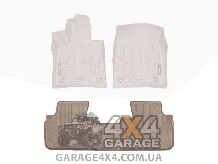 Задні гумові килимки WeatherTech до салону Lexus RX 16+ (Бежові) 458862 фото