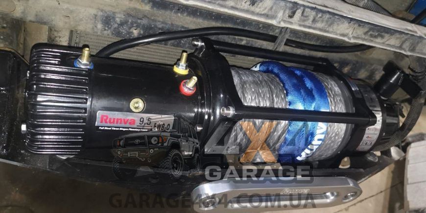 Вологозахищена швидкісна лебідка 12В Runva EWB-Q 9500lbs (Синтетичний трос / Ручний розпуск) EWB9500-Q-SR фото