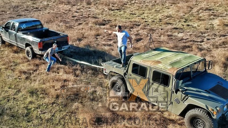 Великий такельний набір для позашляховика з динамічним ривковим стропом 16 т (Зелена сумка) TK1423 фото