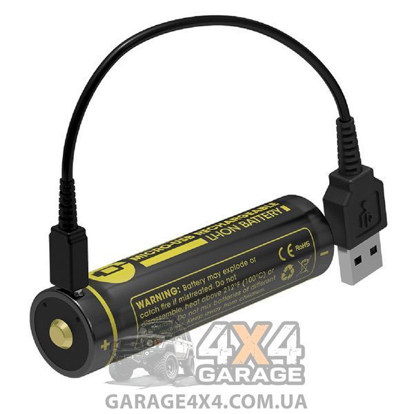 Аккумулятор литиевый Li-Ion 18650 Nitecore NL1826R (2600mAh, USB), защищенный 1870745621 фото