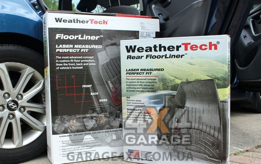 Задні гумові килимки WeatherTech до салону Lexus RX 16+ (Чорні) 448862 фото