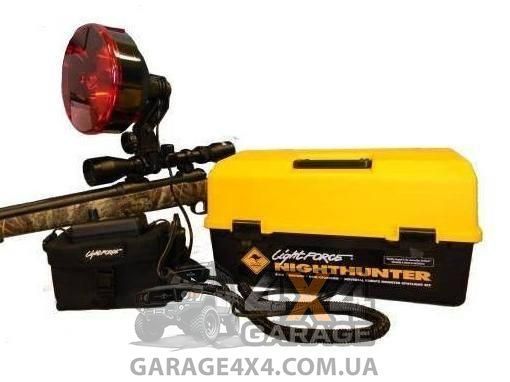 Тактичний ліхтар Lightforce Nighthunter 140 для рушія з комплектом для автономної роботи, галоген 75 Вт NH140PACK фото