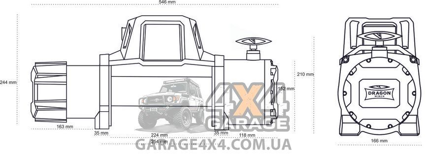 Автомобильная лебедка Dragon Winch Maverick 13000 ST (12 Вольт / 5900 кг) DWM13000ST фото