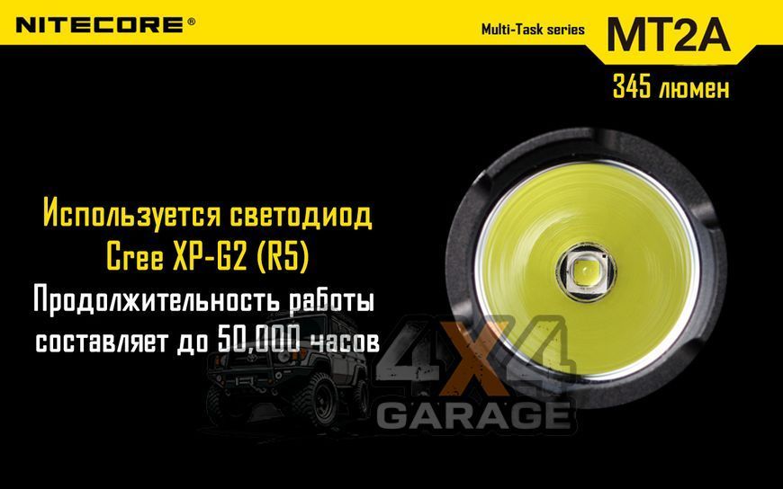 Фонарь Nitecore MT2A (Cree XP-G2 R5, 345 люмен, 6 режимов, 2xAA) 6-1019 фото