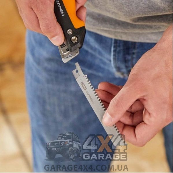 Пила універсальна складана Fiskars 150 мм 1062934 (2 полотна: метал, дерево) 1062934 фото