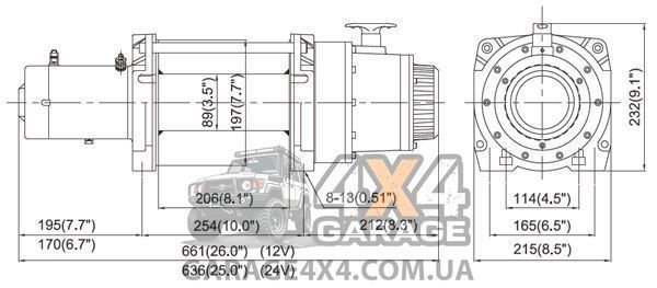 Лебідка для позашляховика ComeUp DV-15 12В / 6800 кг 857326 фото