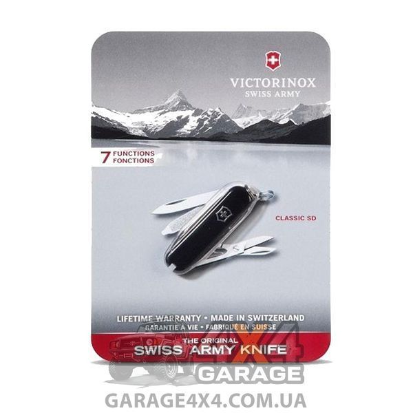 Нож складной, мультитул Victorinox Classic SD (58мм, 7 функций), черный, блистер, 0.6223.3B1 1870750631 фото
