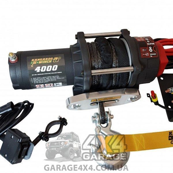 Лебедка для квадроцикла Kangaroowinch 4000 (Синтетический трос / 12 Вольт / 1814 кг) K4000SR фото