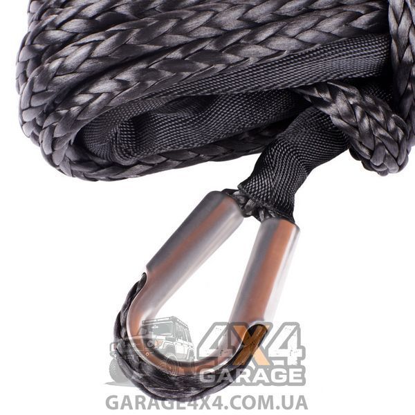 Синтетический трос для лебедки Dyneema SK-78: комплект 25 метров 12мм (черный, без крюка) TK0055 фото