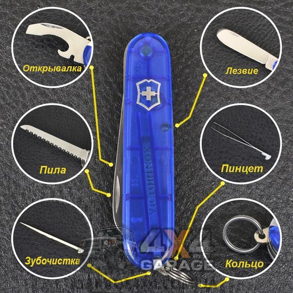 Ніж складаний, мультитул дитячий Victorinox My First (84 мм, 9 функцій), синій 0.2373.Т2 1870744484 фото