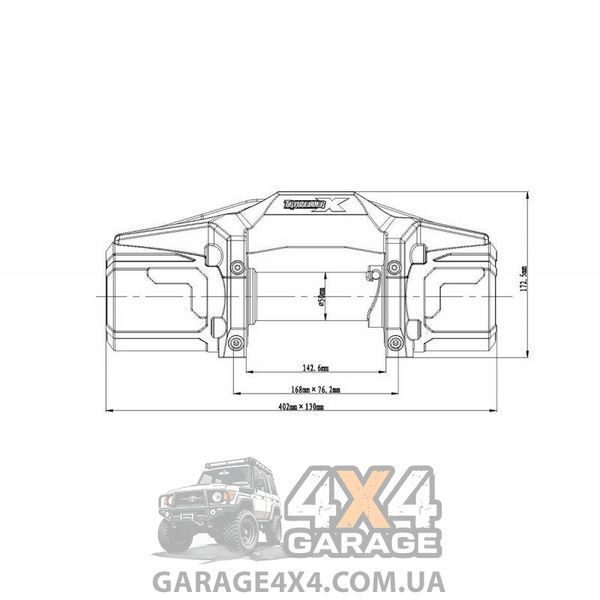Лебідка Runva EWV 6000F для UTV та легких позашляховиків (Сталевий трос) EWV6000F фото