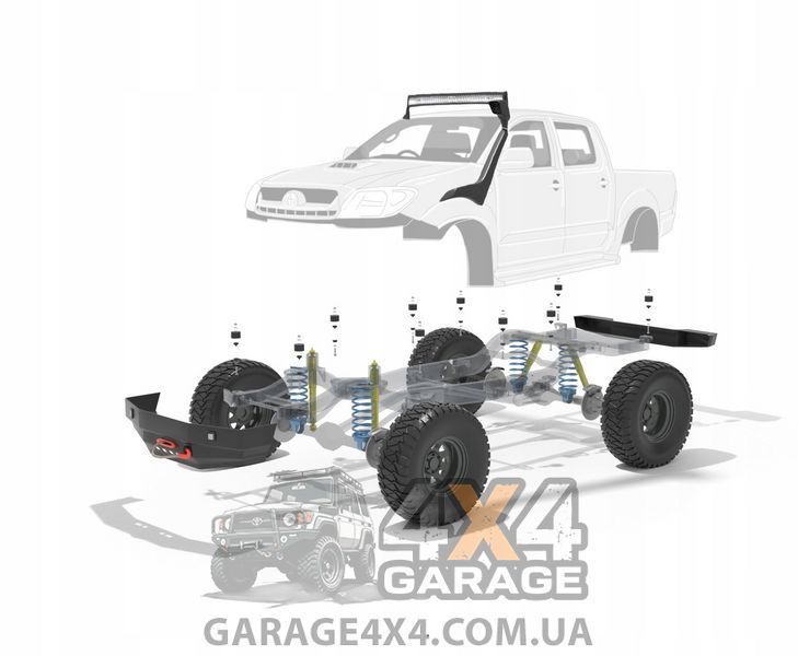 Комплект для боді-ліфта 50мм Toyota Hilux 1998-2015 2140924396 фото
