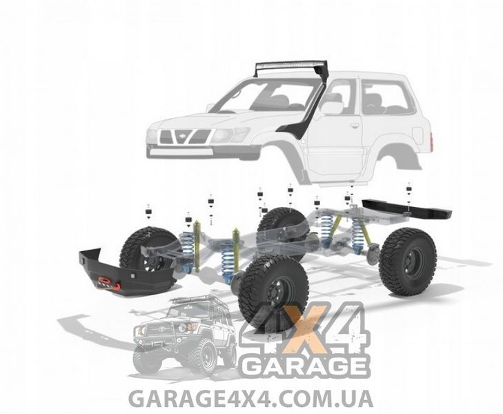 Комплект для боди-лифта 50мм Nissan Patrol Y61 TK245 фото