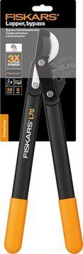 Малый плоскостной сучкорез Fiskars PowerGear L70 с загнутыми лезвиями (1002104) 1002104 фото