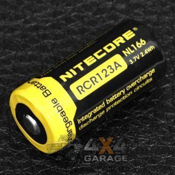 Аккумулятор литиевый Li-Ion CR123A Nitecore NL166 3.7V (650mAh), защищенный 6-1022 фото