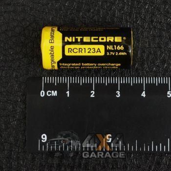 Аккумулятор литиевый Li-Ion CR123A Nitecore NL166 3.7V (650mAh), защищенный 6-1022 фото