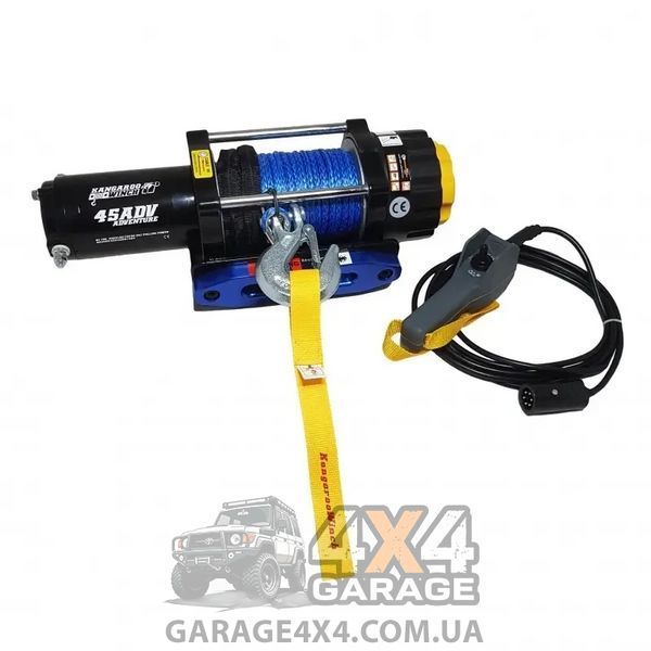 Лебедка для квадроцикла Kangaroowinch 4500 ADV (Синтетический трос / 2043 кг / 12 Вольт) K45ADV-SR фото