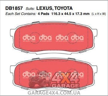 Передние тормозные колодки DBA Xtreme Performance для Lexus LX 570 / Lexus LX 450D 1838XP фото