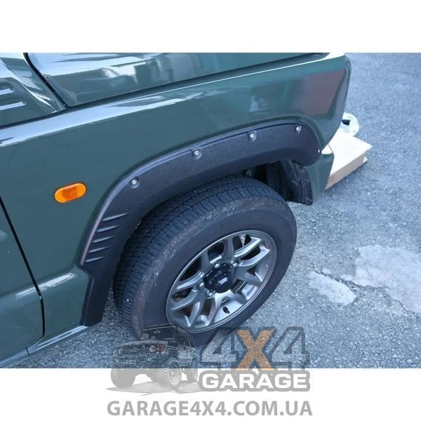 Пластикові розширювачі арок (фендера) Suzuki Jimny 2018+ (ABS-пластик / на скотчі 3М) FF-JN18B фото