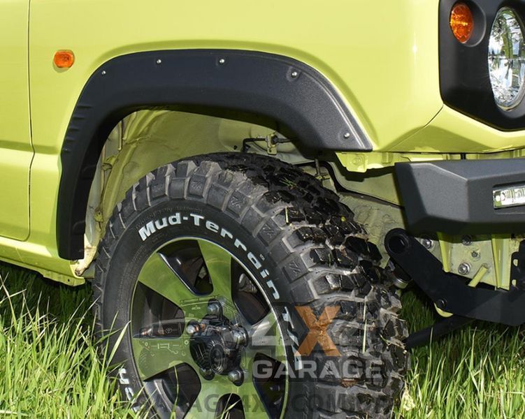 Пластикові розширювачі арок (фендера) Suzuki Jimny 2018+ (ABS-пластик / на скотчі 3М) FF-JN18B фото