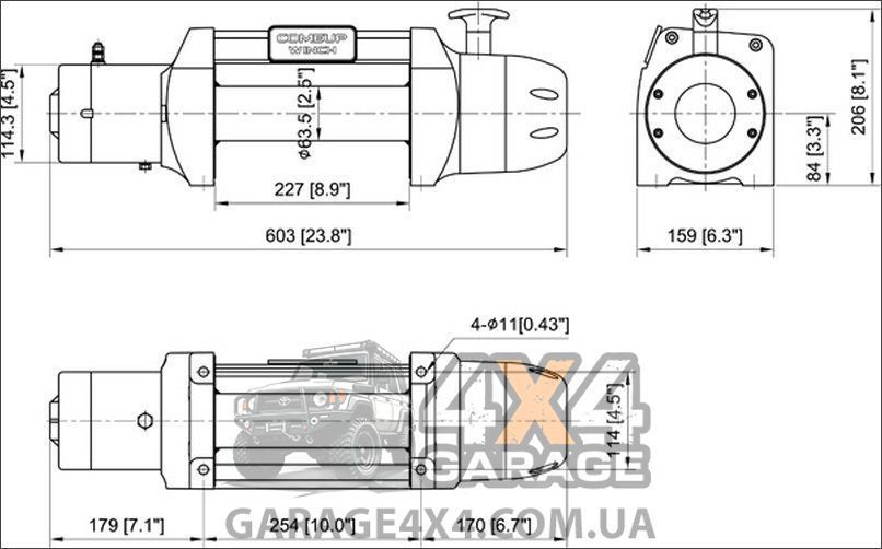 Швидкісна лебідка для позашляховика ComeUp Seal Gen2 9,5 rs 12V (синтетичний трос) 295850 фото