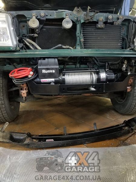 Вологозахищена лебідка для позашляховика 12В Runva EWB 12500lbs (Сталевий трос, Ручний розпуск) EWB12500S фото