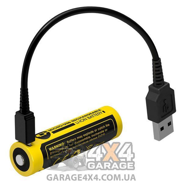 Аккумулятор литиевый Li-Ion 14500 Nitecore NL1475R 3.6V (750mAh, USB), защищенный 1870745713 фото