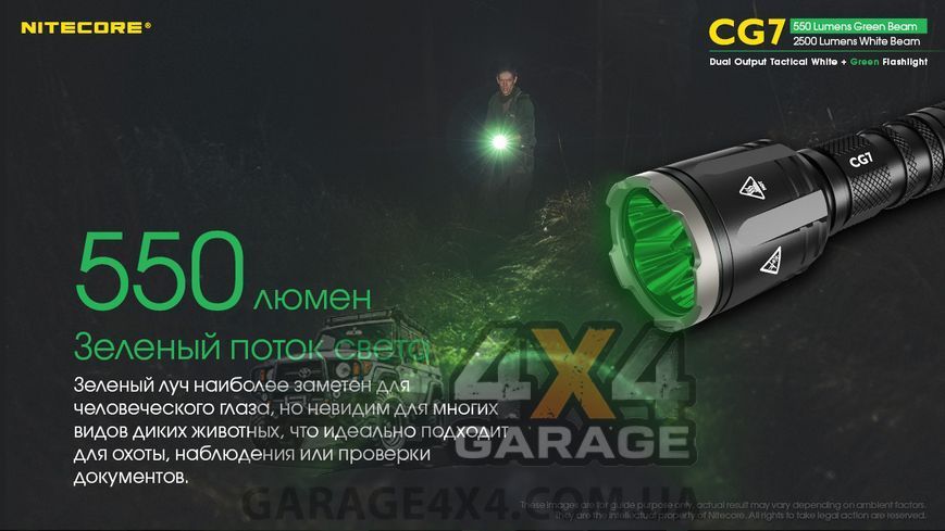 Ліхтар Nitecore CG7 (4xCree XP-G3, 2500 люменів, 4xCREE XPE, 540 люмен, 9 режимів, 1x18650) 6-1475 фото
