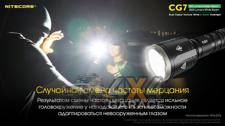 Ліхтар Nitecore CG7 (4xCree XP-G3, 2500 люменів, 4xCREE XPE, 540 люмен, 9 режимів, 1x18650) 6-1475 фото