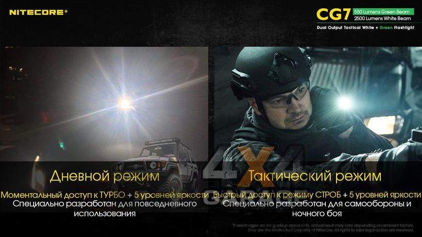 Ліхтар Nitecore CG7 (4xCree XP-G3, 2500 люменів, 4xCREE XPE, 540 люмен, 9 режимів, 1x18650) 6-1475 фото