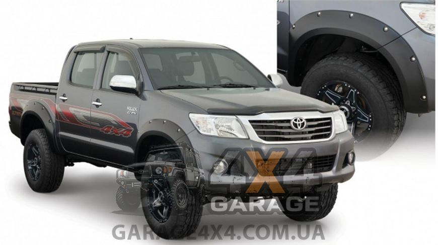 Пластиковые расширители арок Toyota Hilux 2012-2015 (Фендера / ABS-пластик) FF-V4D12B фото