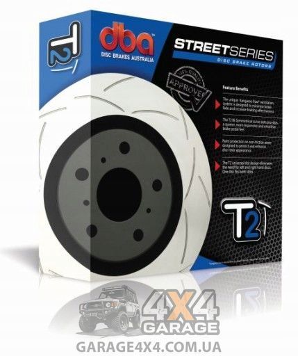 Посилений передній гальмівний диск DBA Street Series T2 Slot для Nissan Pathfinder R51 (для R16) DBA2310S фото