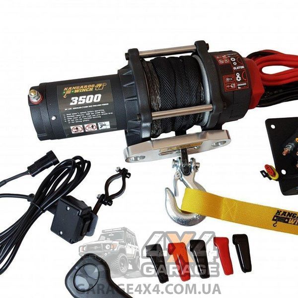 Электрическая лебедка для квадроцикла Kangaroowinch 3500 (Синтетический трос / 1588 кг / 12 Вольт) K3500SR фото