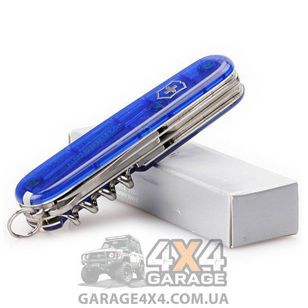 Ніж складаний, мультитул Victorinox Climber (91 мм, 14 функцій), синій прозр. 1.3703.Т2 1870744649 фото