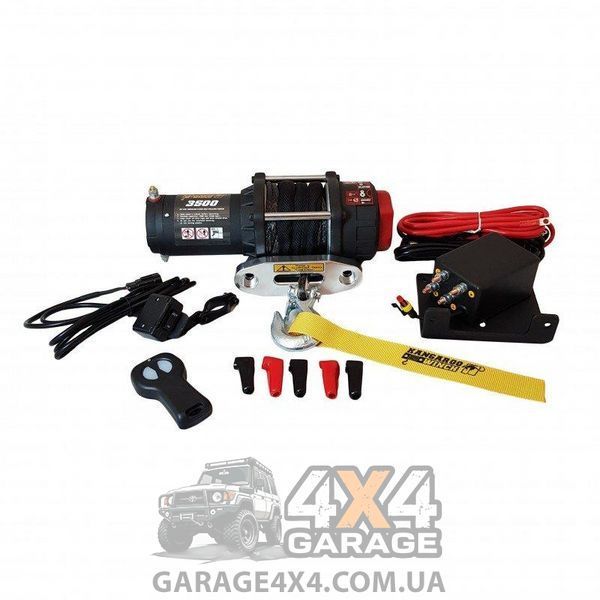 Электрическая лебедка для квадроцикла Kangaroowinch 3500 (Синтетический трос / 1588 кг / 12 Вольт) K3500SR фото
