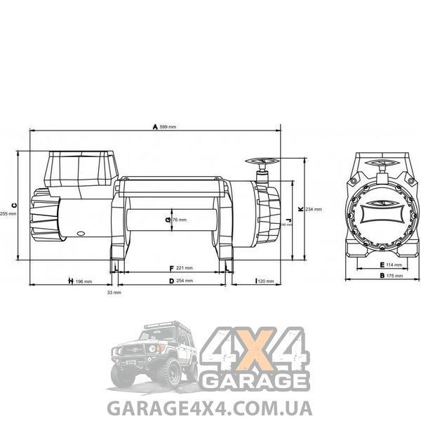 Електрична лебідка Dragon Winch Highlander 12000HDs (синтетичний трос) DWH12000HDs фото