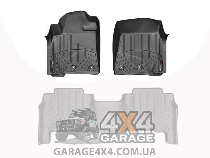 Чорні гумові килимки WeatherTech в салон Lexus LX 2012+ (передні/ пара) 444231 фото