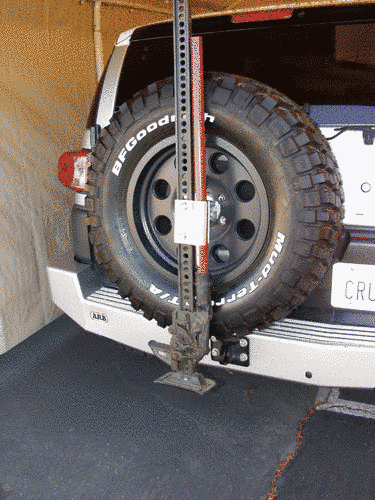 Кріплення рейкового домкрата Hi Lift Jack на запасне колесо TLVwheelmount фото