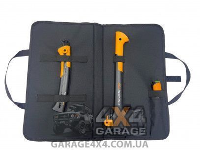 Подарунковий набір Fiskars: туристична топірка X7 + складана пилка SW75 + ніж у чохлі (2021273) 2021273 фото