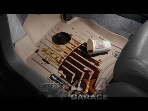 Передні бежеві автокилимки WeatherTech в салон Lexus LX 2012+ (Гумові / Пара) 454231 фото