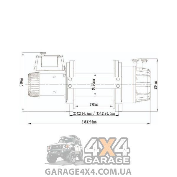 Вологозахищена лебідка 24V Runva EWB 25000lbs (Сталевий трос) EWB25000U-24V фото