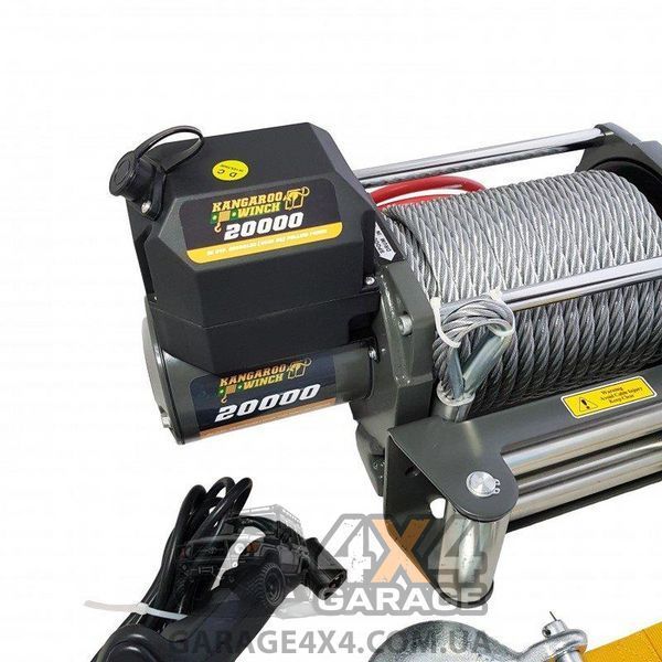Лебідка 24В для вантажівки, тягача, евакуатора Kangaroowinch 20000 (9090 кг) K20000E-24V фото