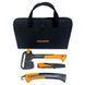 Подарунковий набір Fiskars: туристична топірка X7 + складана пилка SW75 + ніж у чохлі (2021273) 2021273 фото 1